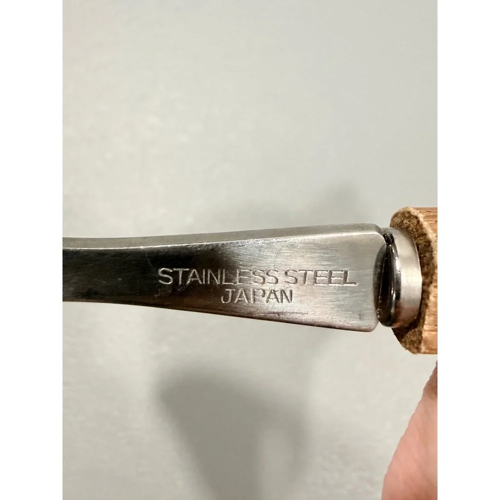 Vintage Cheese Slicer Wood Handle Stainless Steel Japan